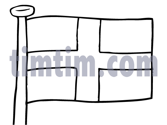 580x433 Free Drawing Of Flag Scandinavia Bw From The Category Holidays