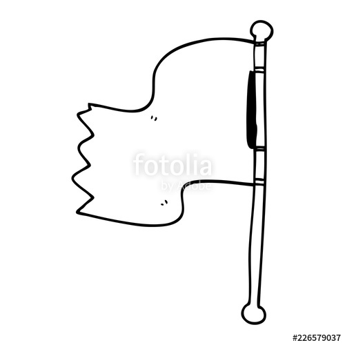 500x500 Line Drawing Cartoon Waving Flag Stock Image And Royalty Free