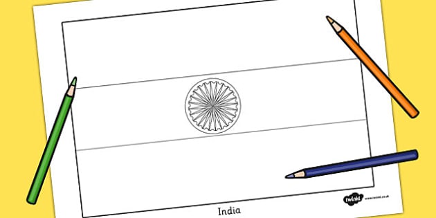 630x315 India Flag Colouring Sheet