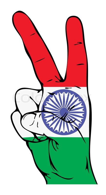 436x800 Peace Sign Of The Indian Flag Stock Vector Colourbox