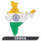 170x170 Abstract Flag Of India Poster