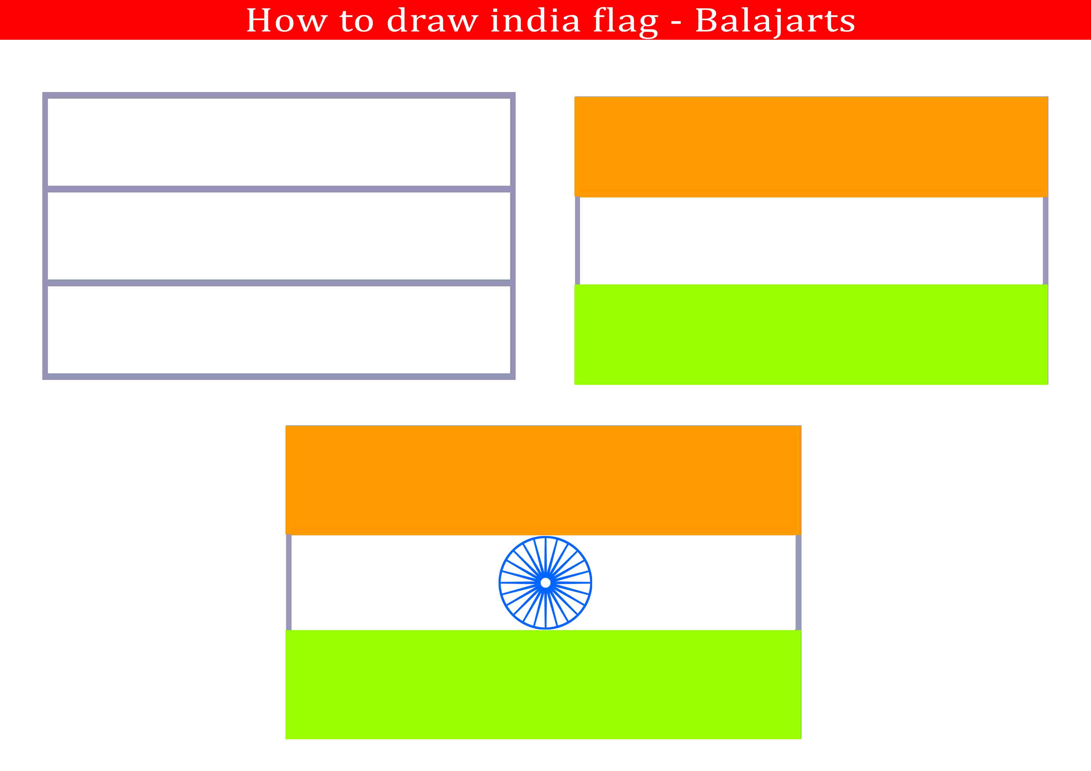 3508x2480 India Flag Drawing Balaj Arts Kanchipuram