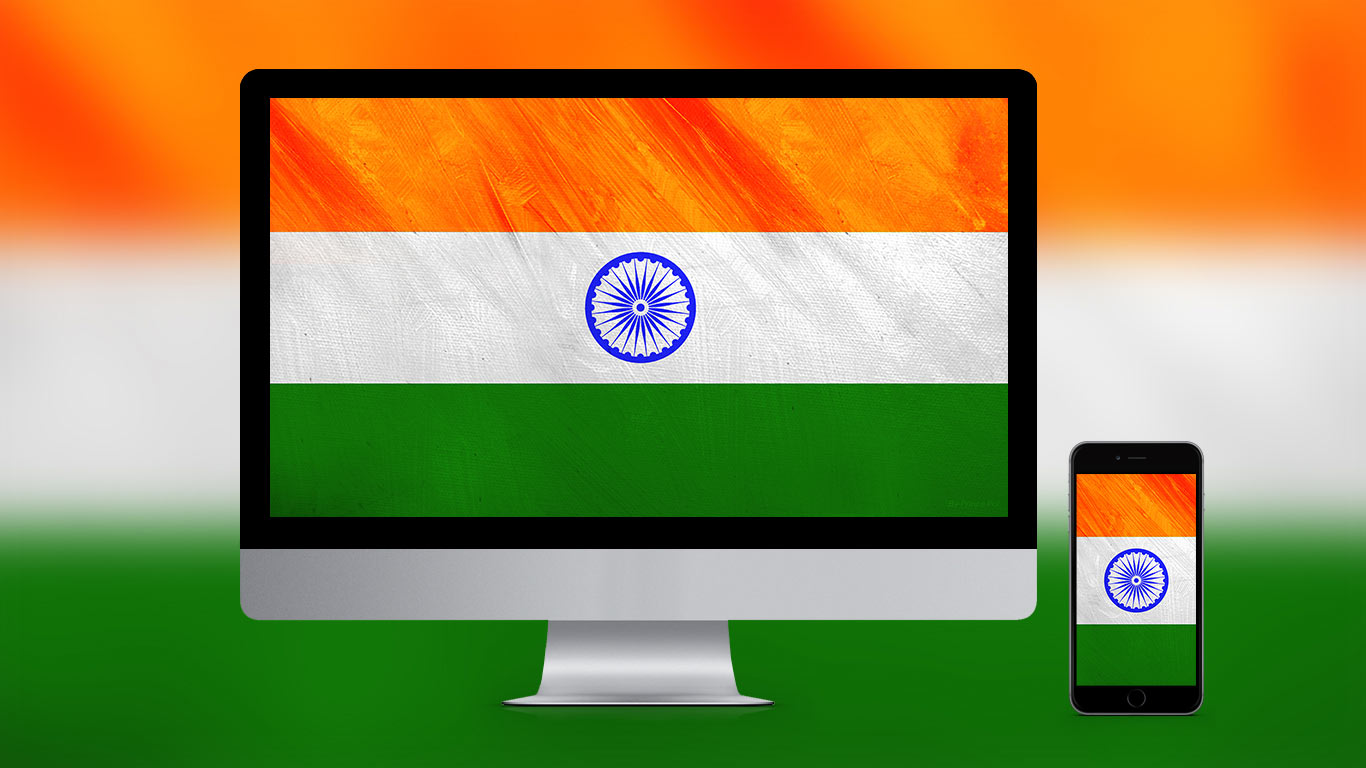 1366x768 Beautiful Indian Flag
