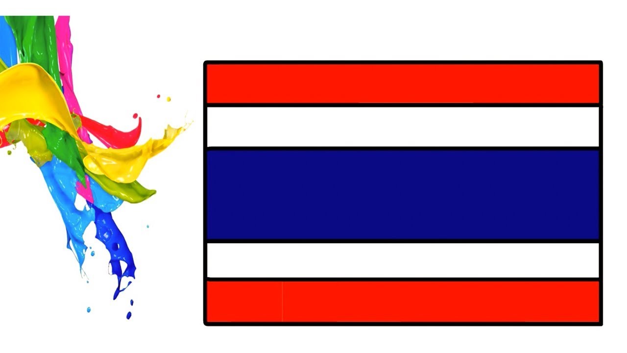 1280x720 How To Draw The Flag Of The Kingdom Of Thailand Coloring Flag