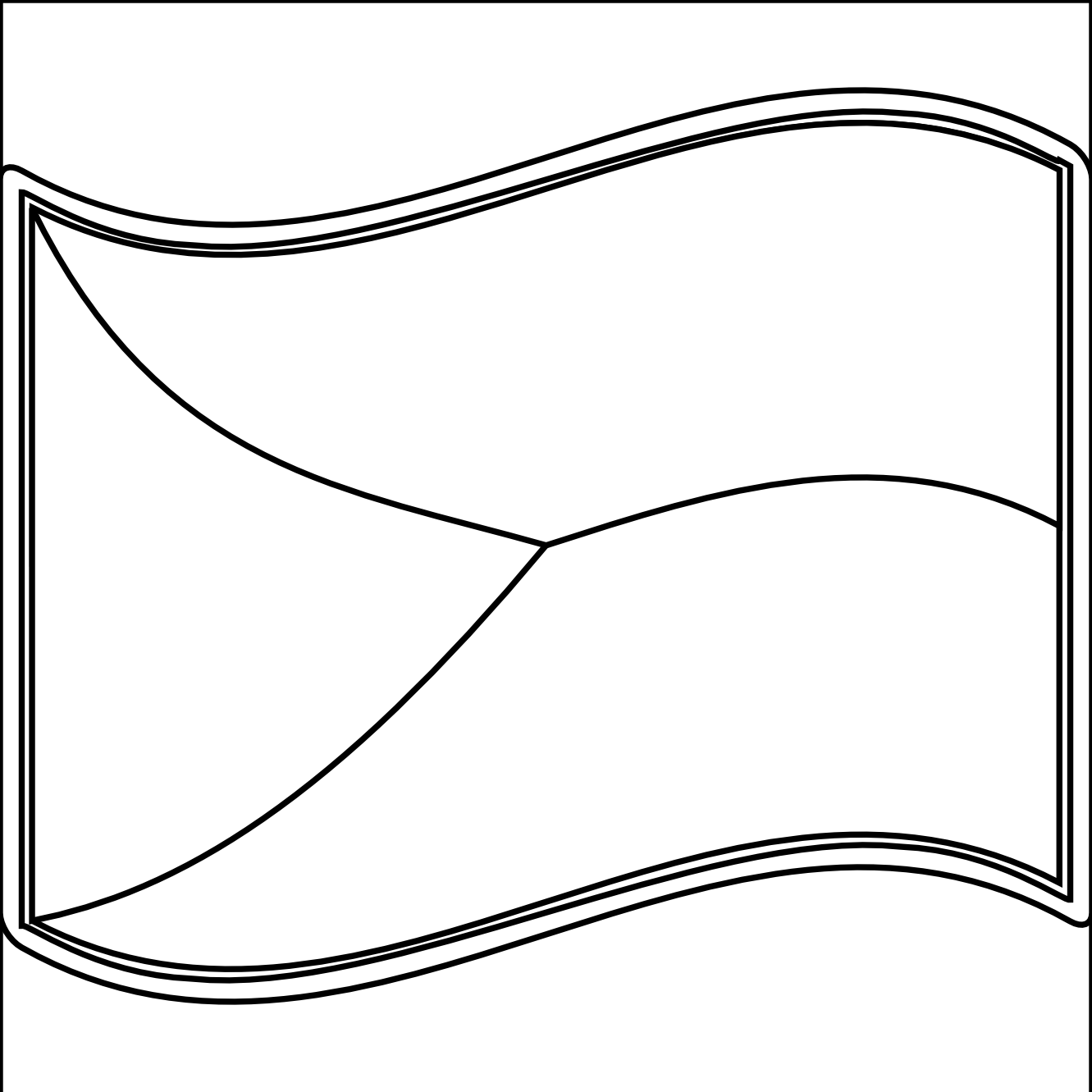 1331x1331 Flag Clipart Blank Black And White