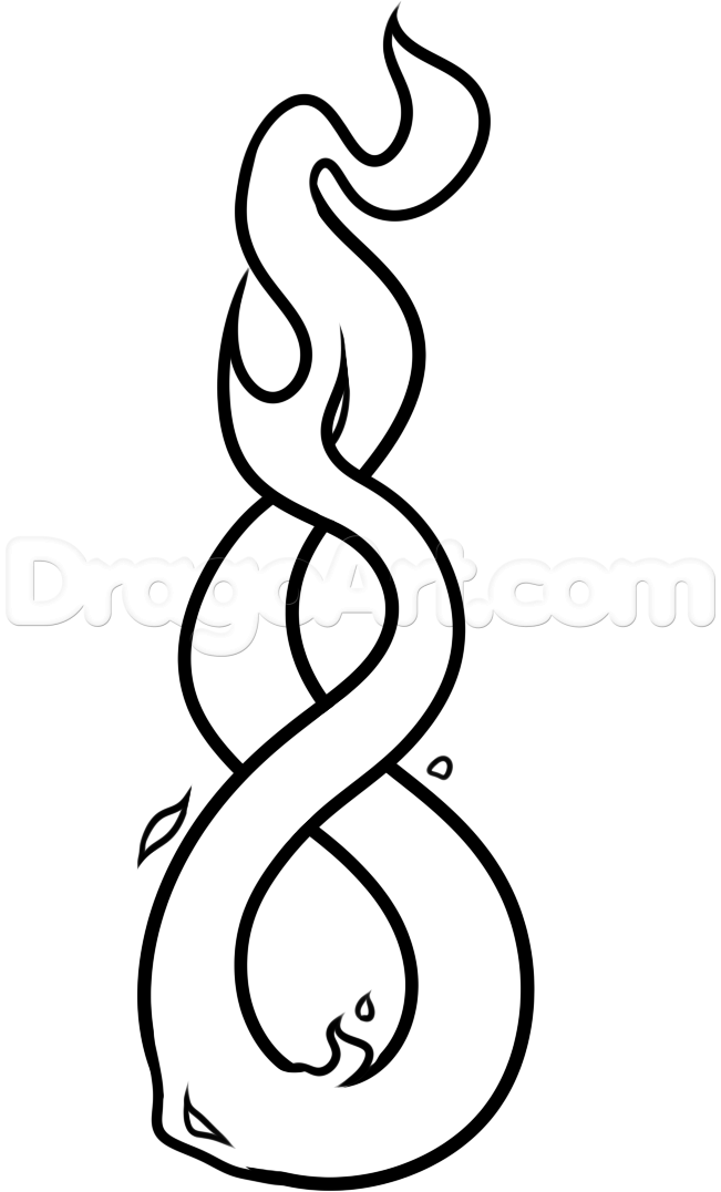 651x1076 How To Draw An Eternal Flame, Step