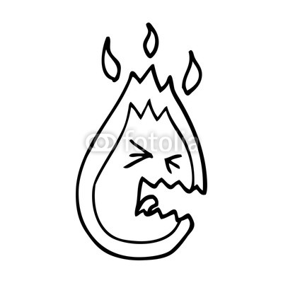 400x400 Line Drawing Cartoon Hot Angry Flame Buy Photos Ap Images