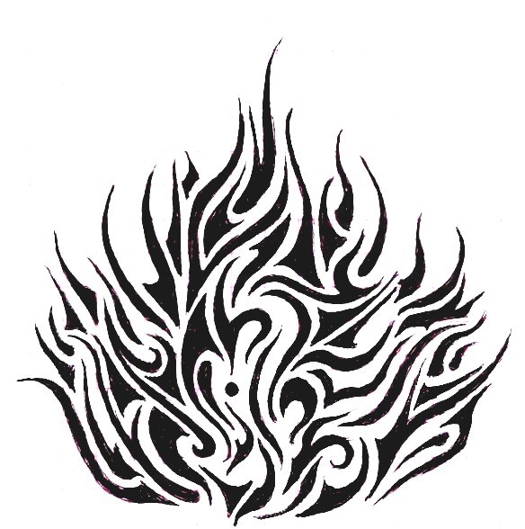 584x588 Simple Tribal Flames Tattoos Ideas And Designs