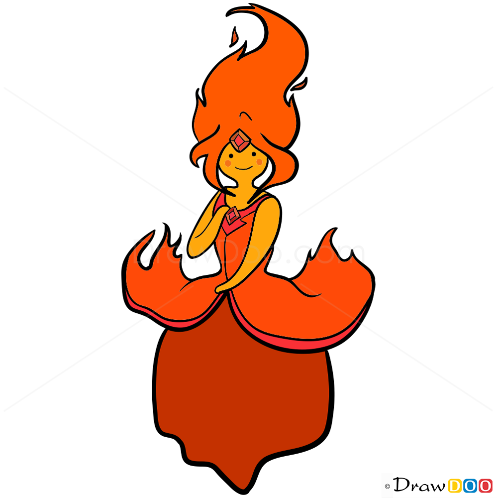 999x1000 How To Draw Flame Princess, Adventure Time