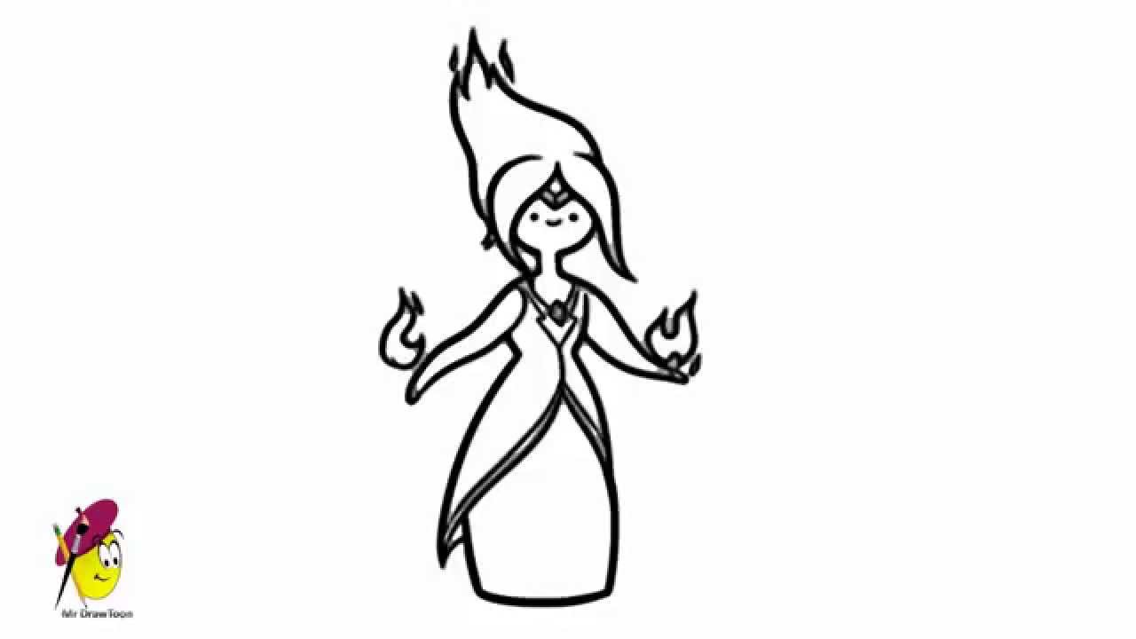 1280x720 Princess Flame Adventure Time How To Draw Princess Flame