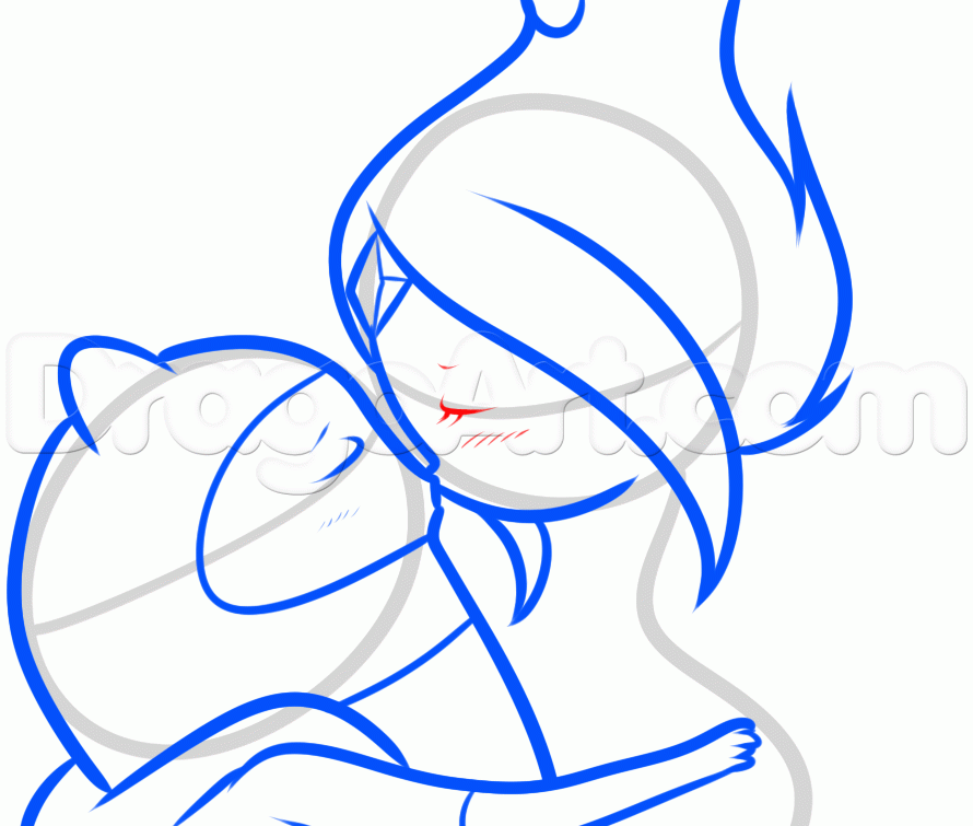 890x755 Step How To Draw Finn And Flame Princess Kissing