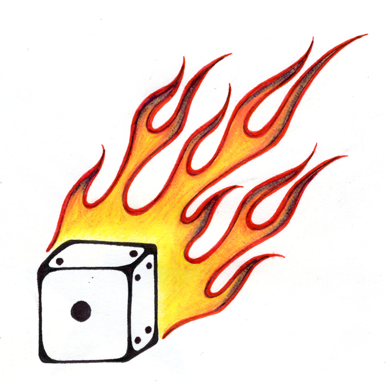 1308x1327 Dice With Flames Drawings Easy Jerusalem House