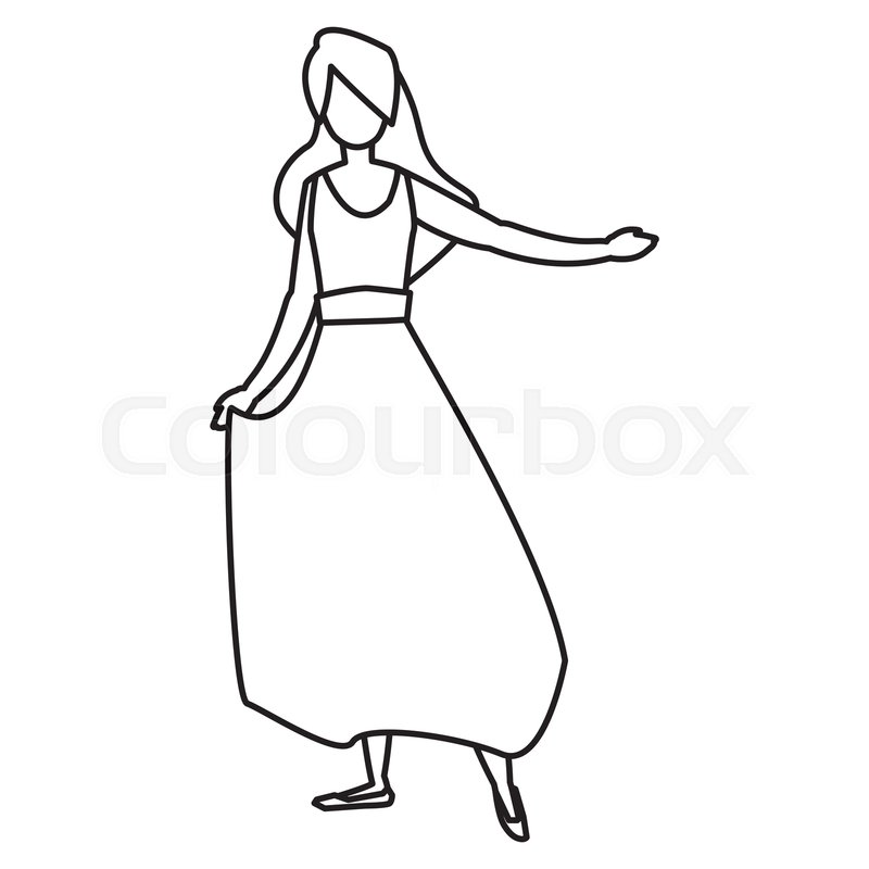 800x800 Female Flamenco Dancer Character Stock Vector Colourbox