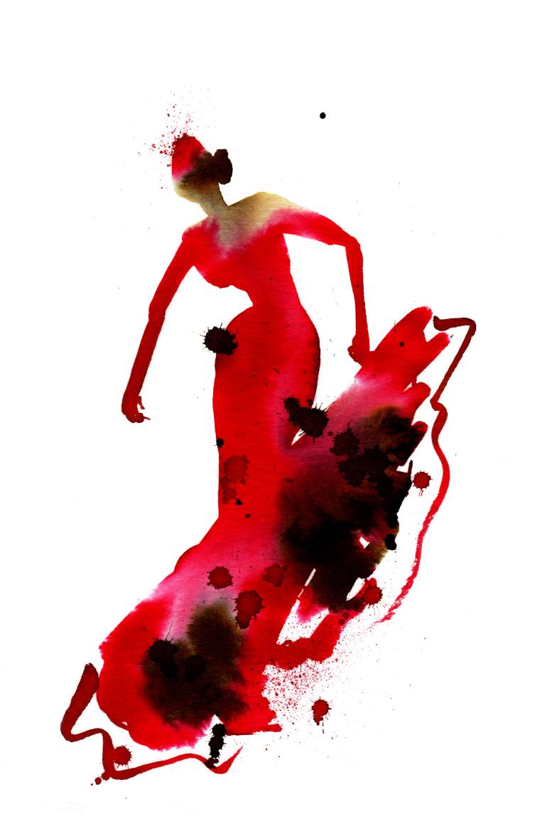 770x1155 Flamenco Dancer Painting