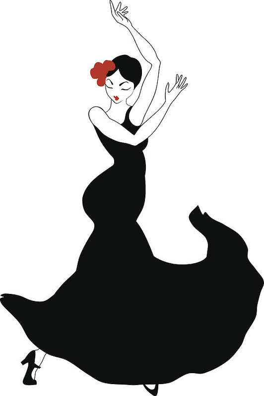532x799 Flamenco Dancer Art Print