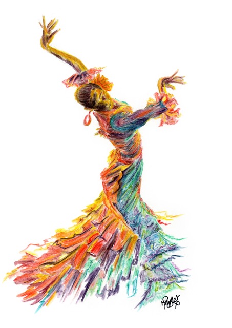 453x640 Fuego Dance Paintings Of Dancers, Commissions Professional