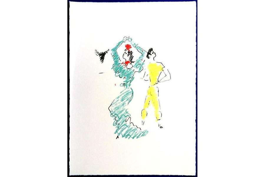 900x600 Jean Cocteau The Flamenco Dancer Original Lithograph Vinterior