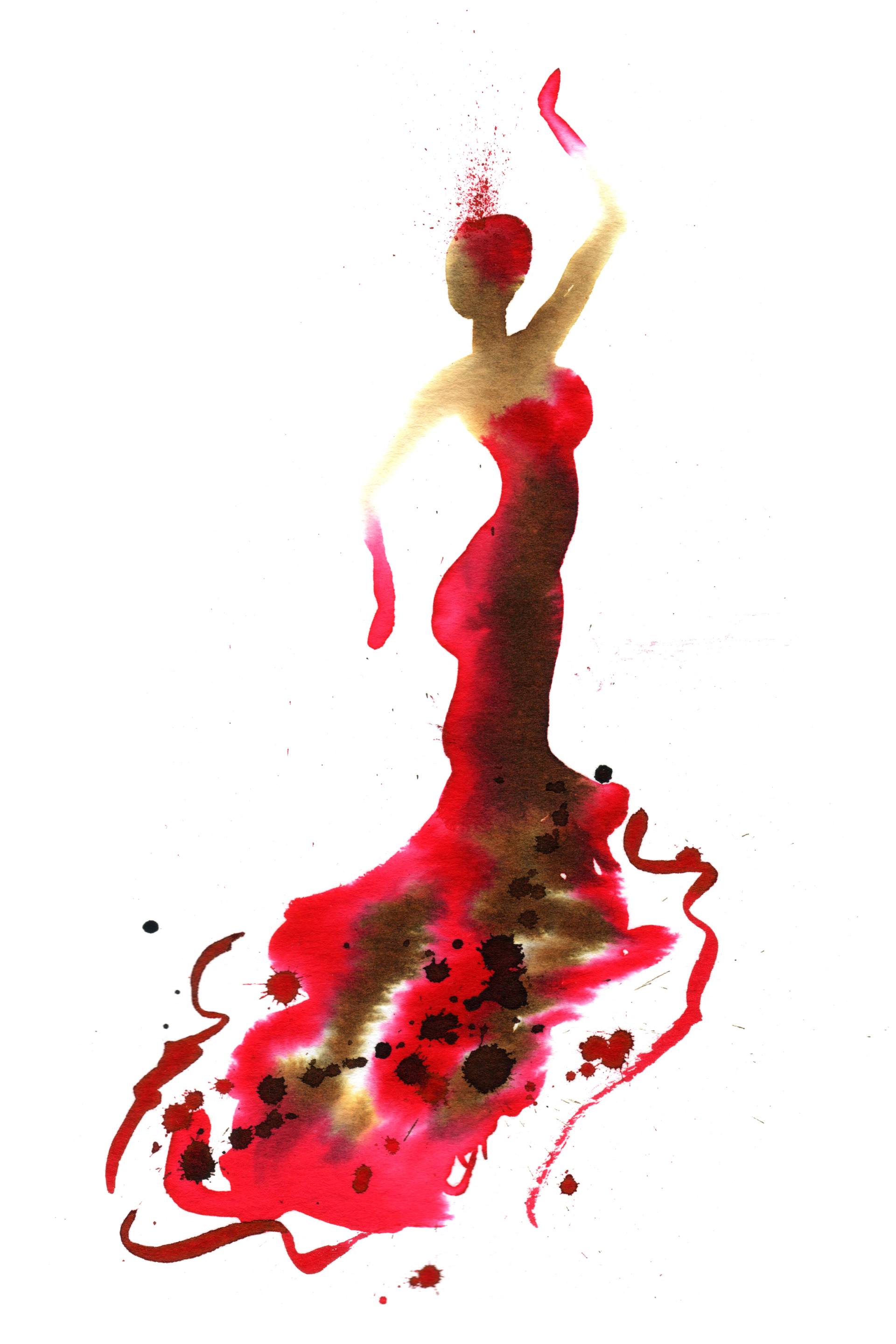 1920x2880 Flamenco Dancer Painting