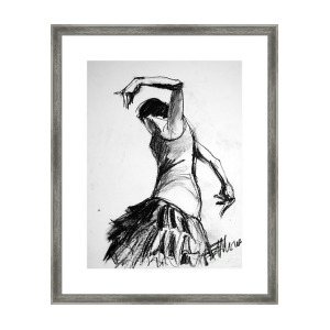 300x300 Flamenco Sketch Framed Print