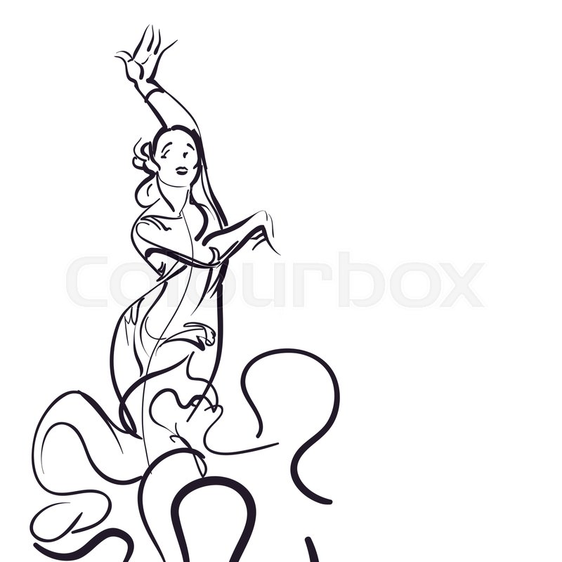 800x800 Flamenco Dancer Holding Impressive Stock Vector Colourbox