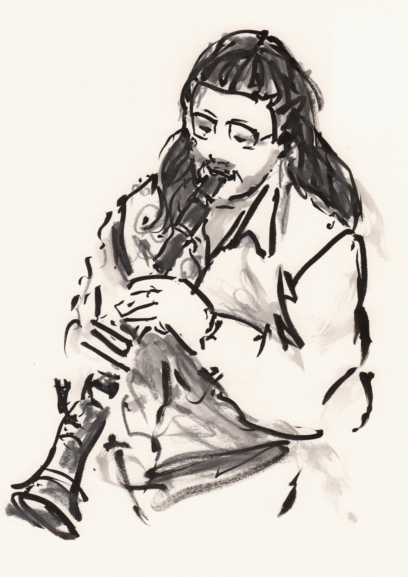 1414x2000 Juha Nyberg, Ink Drawings, Fine Art Print, Dance Drawings