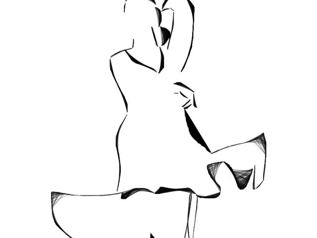 640x480 Drawn Dancer Spain Flamenco