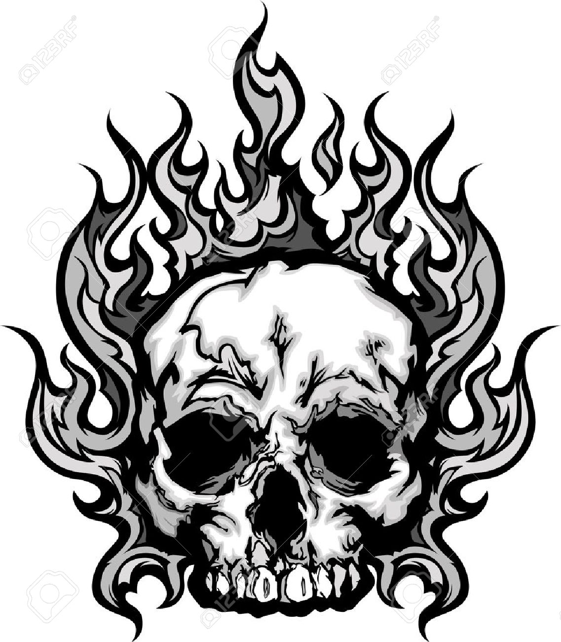 1137x1300 Drawings Of Skulls On Fire Group With Items