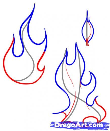 436x520 Step How To Draw A Flame To Create And Make Art