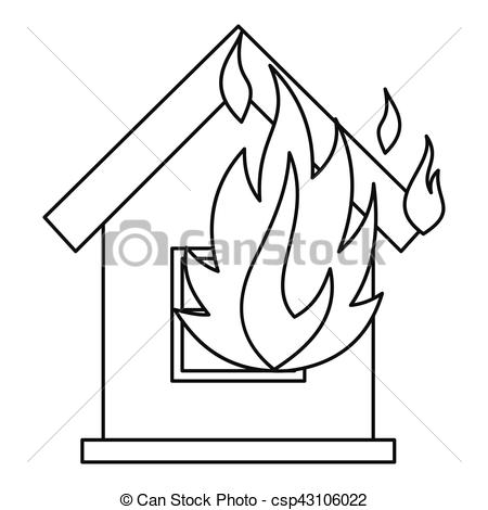 450x470 Fire Clipart Outline