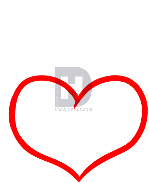 585x720 How To Draw A Sacred Heart, Step