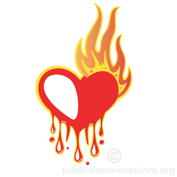 600x600 Flame Heart Cliparts