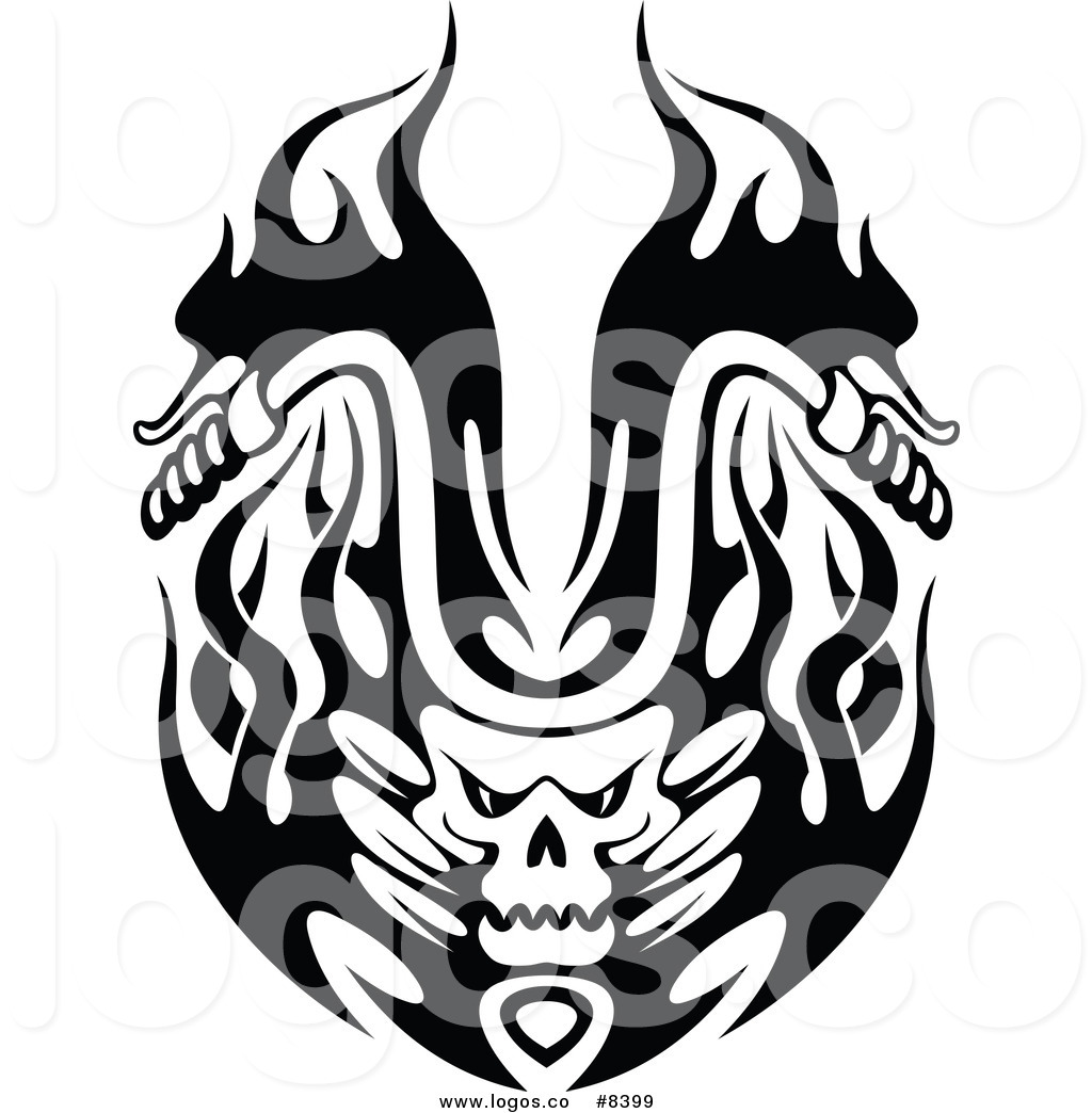 1024x1044 Royalty Free Clip Art Vector Black And White Flaming Skull