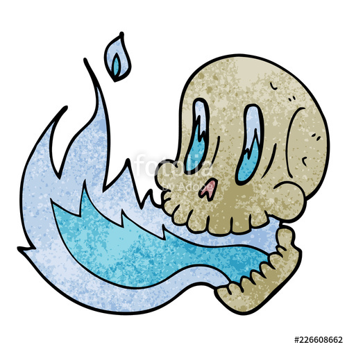 500x500 Cartoon Doodle Flaming Skull Stock Image And Royalty Free Vector