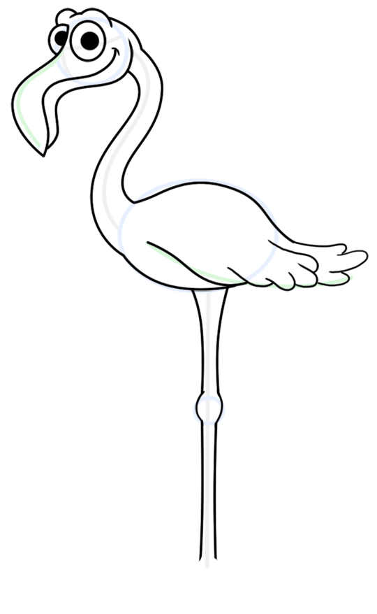 540x878 Flamingo Drawing Outline For Free Download
