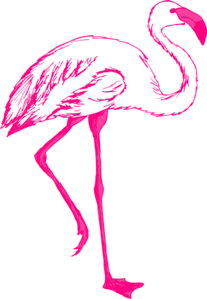 207x299 Pink Flamingo Outline Clip Art