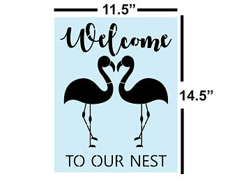 340x270 Flamingo Stencil Etsy