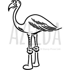300x300 'cartoon Flamingo' Wall Stencil Template