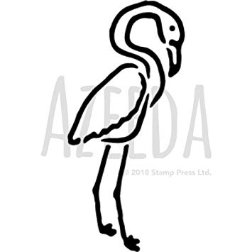 355x355 azeeda 'flamingo' wall stencil template
