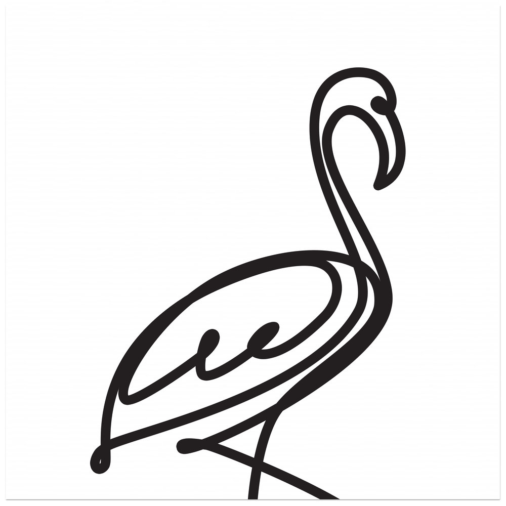 1000x1000 Flamingo Art Print Michael Ardan