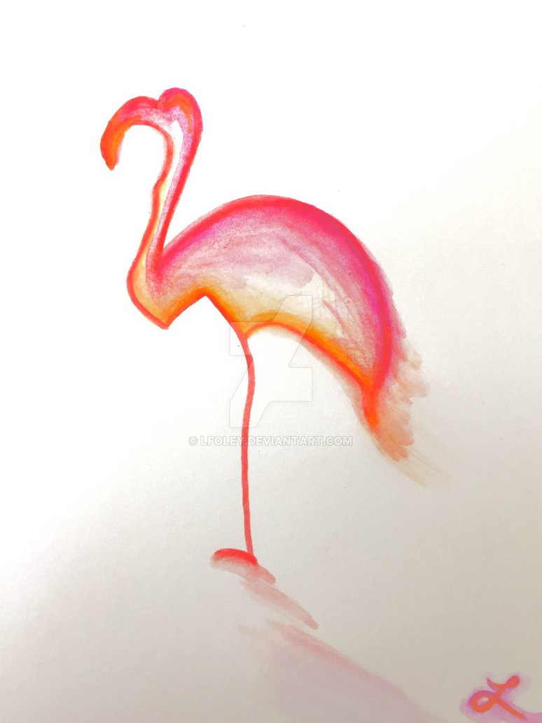 774x1033 Flamingo Line Drawing