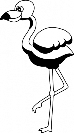 250x449 Flamingo Black And White Transparent