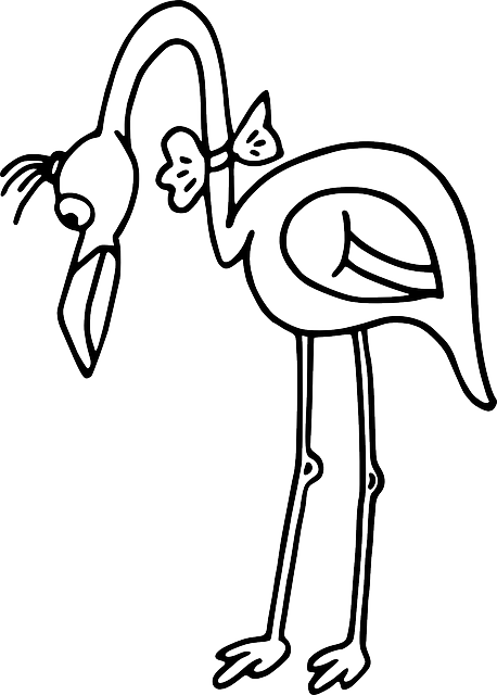 458x640 Collection Of Free Flamingo Drawing Black And White Download On Ui Ex
