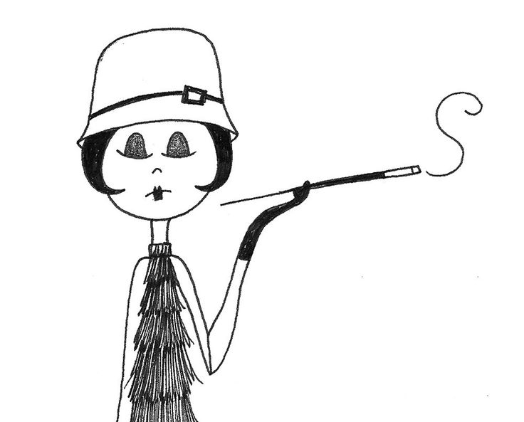 736x593 Flappers Drawing Easy For Free Download