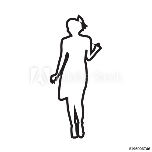 500x500 flapper outline on white background