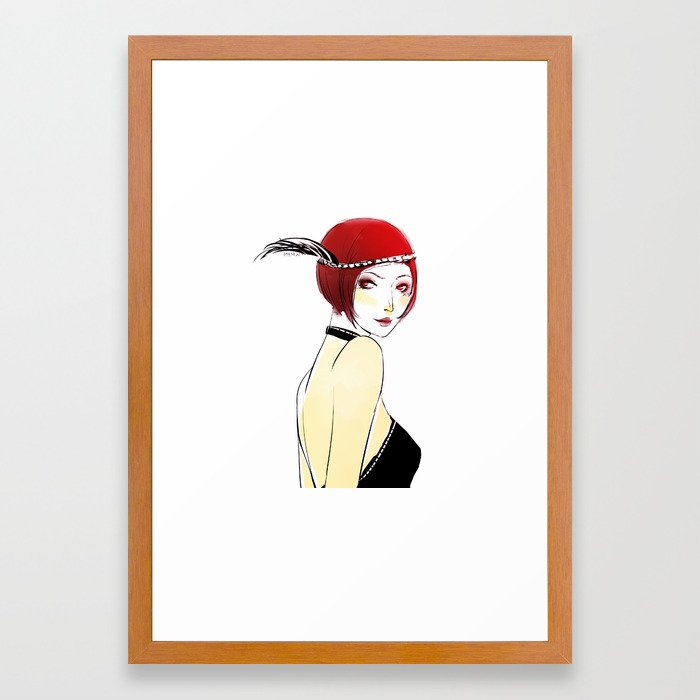 700x700 Flapper Girl Framed Art Print