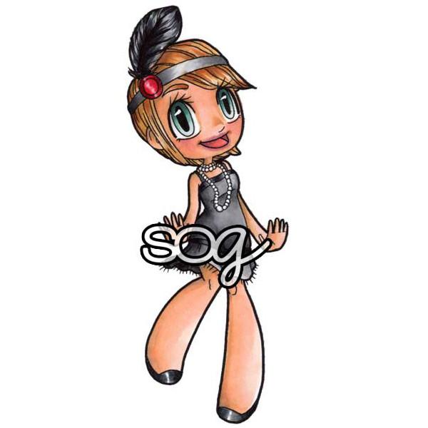 600x600 Flapper Kaylee Digi Stamp Some Odd Girl Stamps Someoddgirl