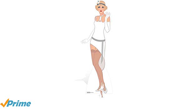 600x350 star cutouts gatsby white flapper girl, cardboard, multi