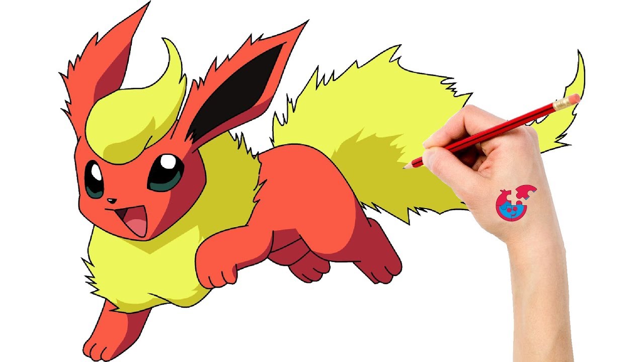 1280x720 How To Draw Pokemon Flareon For Toddlers