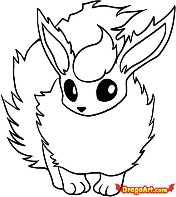 564x632 Step How To Draw Flareon