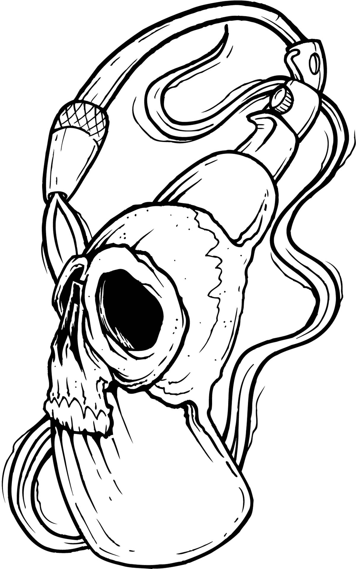 1200x1917 Skull Torch Drawing Tattoo Design Art, Flash